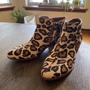 Sam Edelman pony hair leopard booties